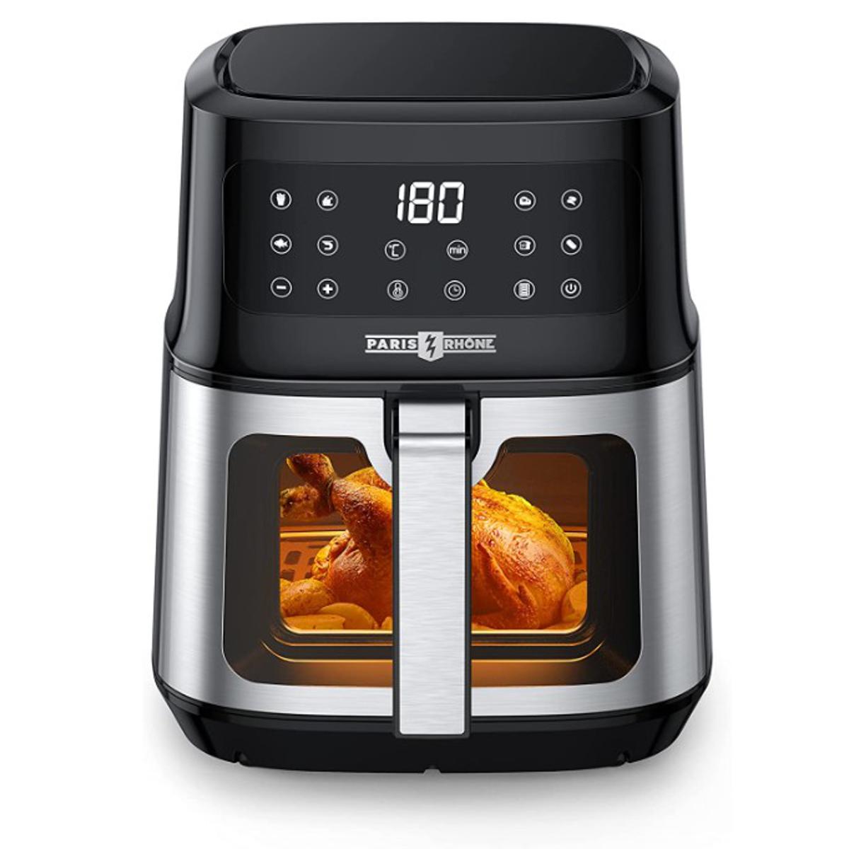 Paris Rhone 5L Air Fryer – 1200W, 8 Presets, Nonstick & Dishwasher-Safe