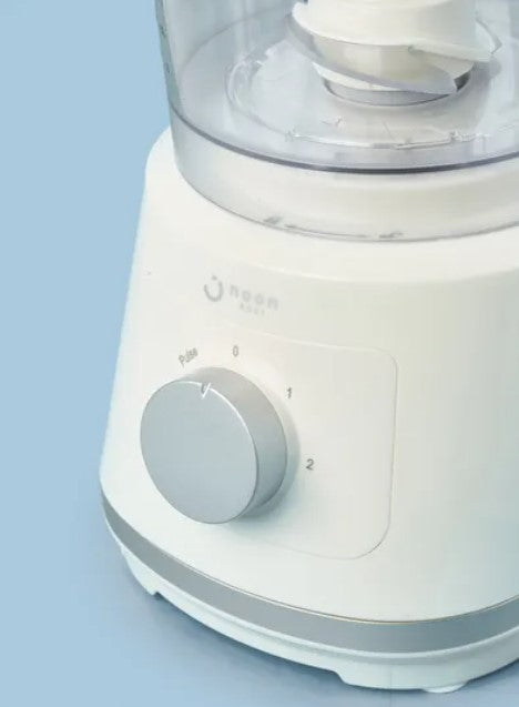 Noon 800W Food Processor with 1.5L Jug – Whisk, Juice, Slice & Chop (Milk White)