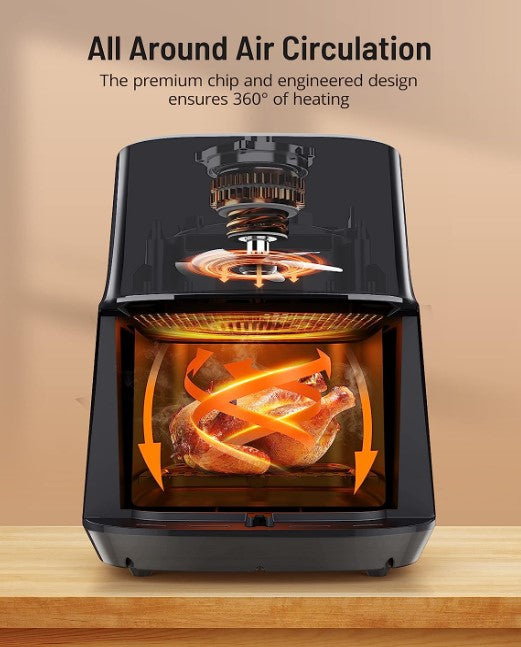 Paris Rhone 5L Air Fryer – 1200W, 8 Presets, Nonstick & Dishwasher-Safe